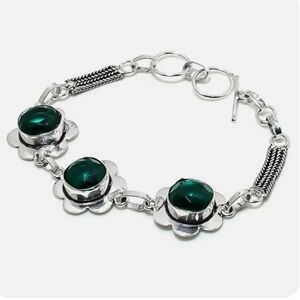 CHROME Diopside Sterling Silver Bracelet